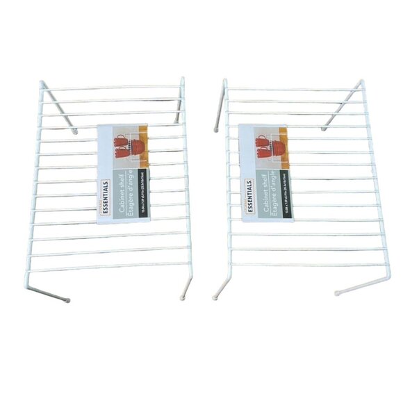 Wire Riser Cabinet Shelf Rack Organizer Holder Space Saver Set 2 mq - Picture 1 of 6
